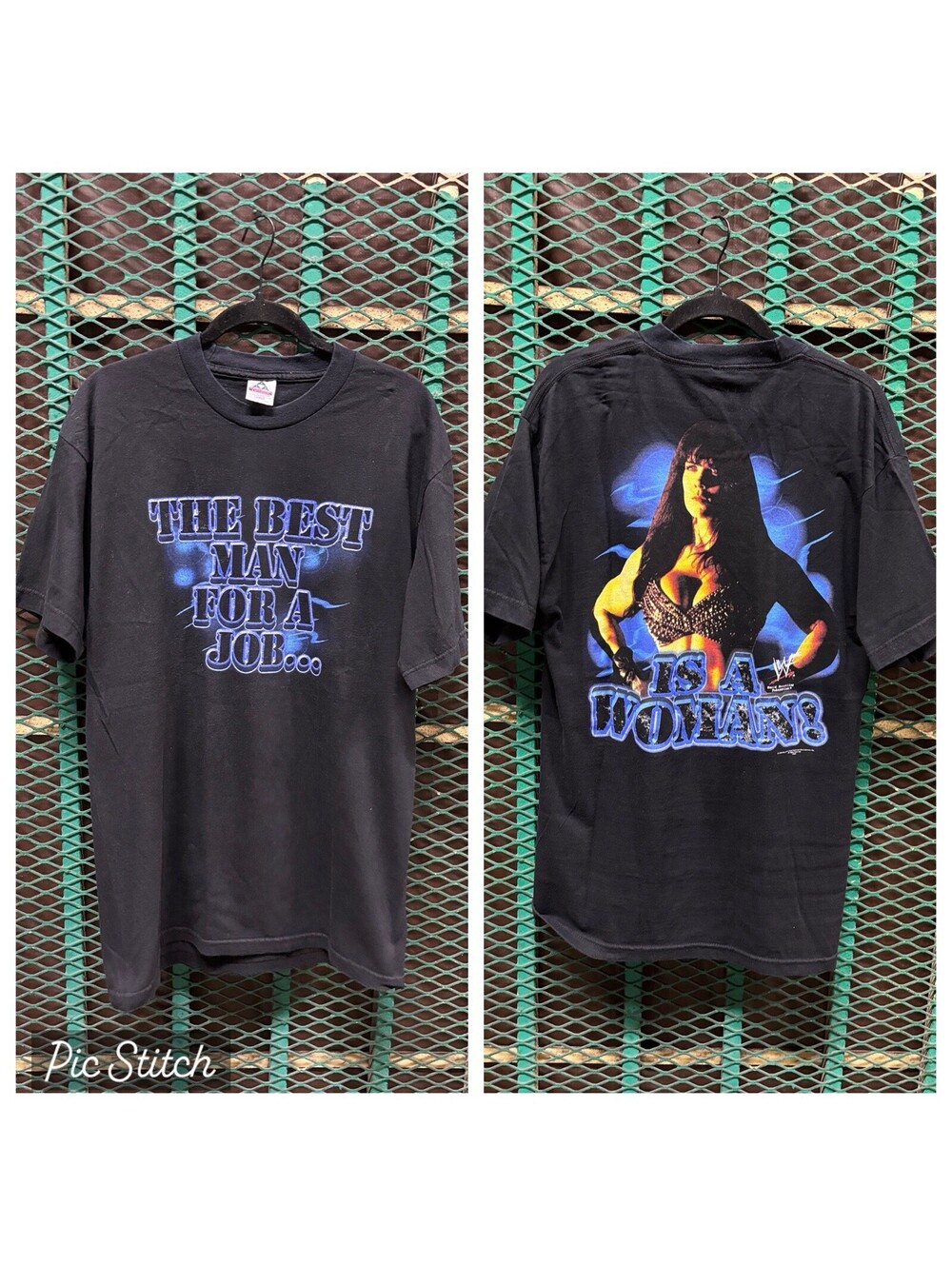 🔥 WWF Chyna Shirt 1998 Vintage Wrestling Large D-Generation Best Man For A Job
